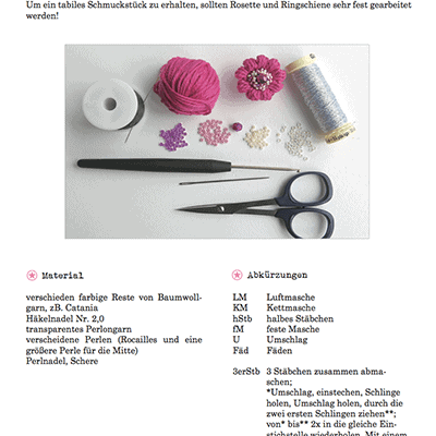 Häkelanleitung Ring "Anemone"