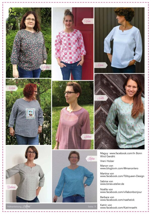Bluse-Alma-Naehteam_1 Bluse Alma in Gr. 34-46 - Schnittmuster und Nähanleitung