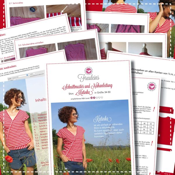 Shirt Katinka in Gr. 34-50 - Schnittmuster und Nähanleitung Shirt Katinka in Gr. 34-50 - Schnittmuster und Nähanleitung