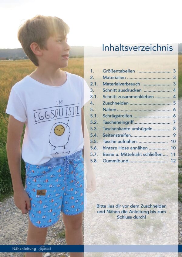 Naehanleitung_Short-Hannes2 Shorts Hannes in Gr. 98-152 - Schnittmuster und Nähanleitung