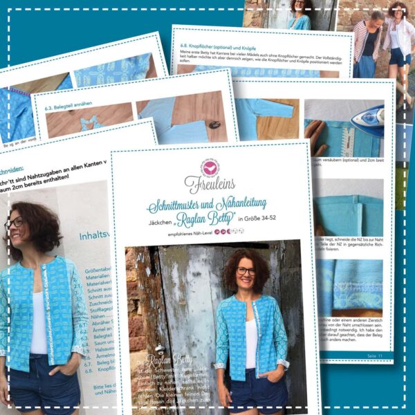 Jäckchen Raglan Betty Jäckchen Raglan Betty in Gr. 34-52 - Schnittmuster als Download ✂️