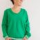 Basic-Pulli mit V-Ausschnitt