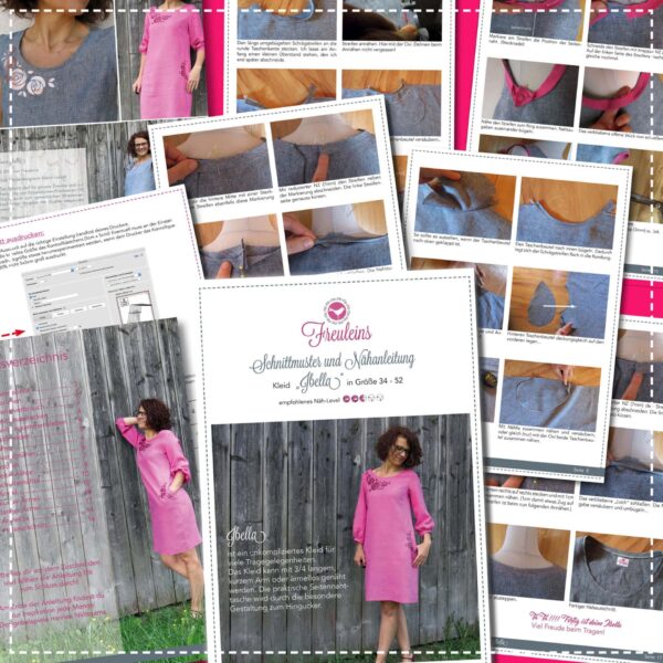 Ibella_Naehanleitung Kleid Ibella Gr. 34-46 - Papierschnittmuster
