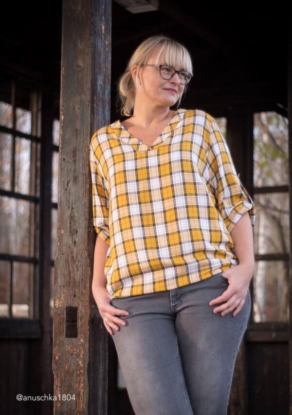 Naehteam-fuer-Web Hemdbluse Valetta in Gr. 34-50 - Schnittmuster und Nähanleitung