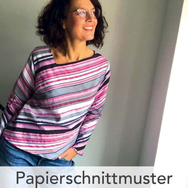 Shirt schräge Olga Gr. 34-50 - Papierschnittmuster