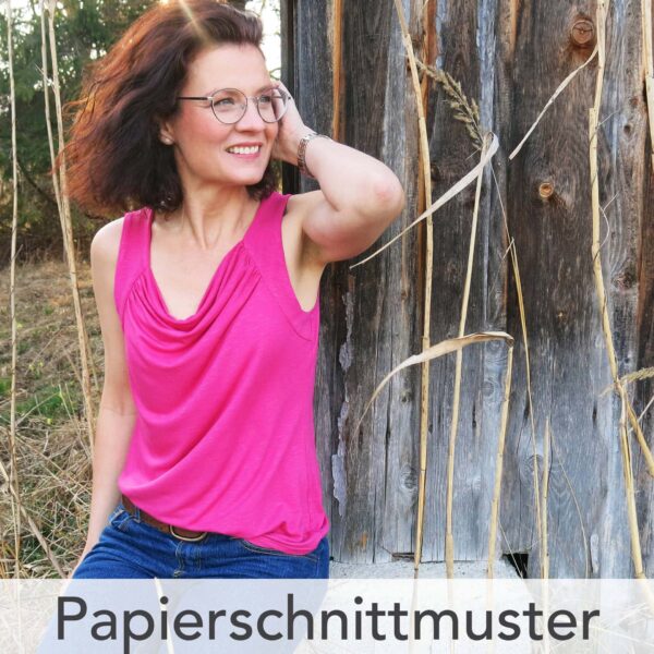 Wasserfall-Shirt Rosa in Gr. 34-50