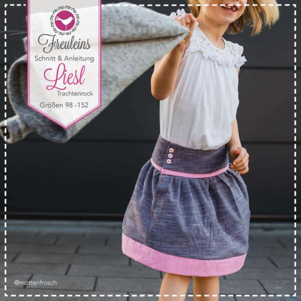 Trachtenrock-Liesl_Cover_mit-Logo Trachtenrock Liesl in Gr. 98-152 - Schnittmuster und Nähanleitung