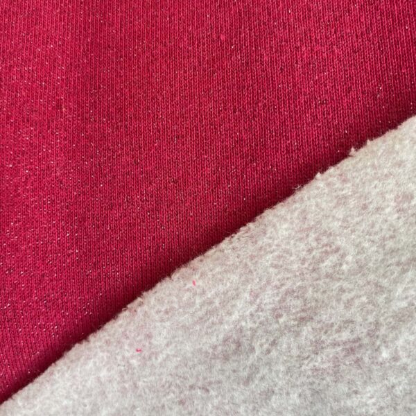 Kuschelsweat-Stoff_lurex-cassis Kuschelsweat Stoff lurex cassis