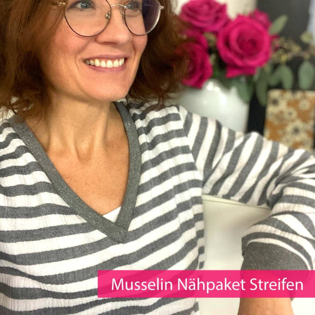 Musselin-Streifen-Cover