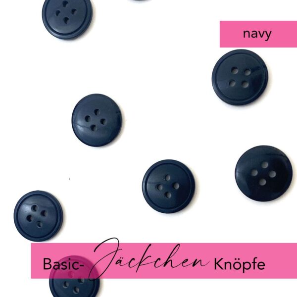 Knopf navy, 15mm