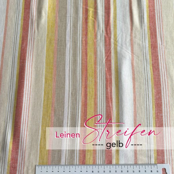 Leinen-Streifen-gelb1 Leinen Streifen gelb1