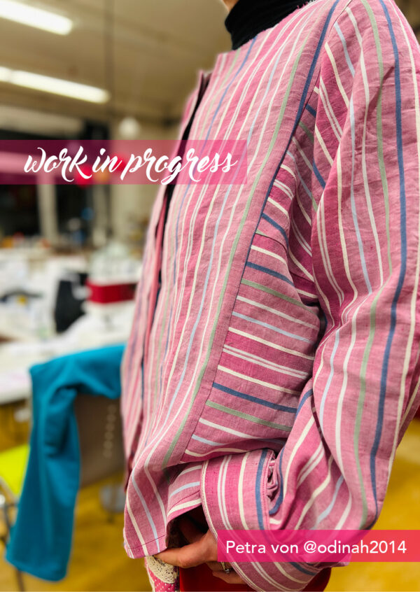 Bluse Bella Bella Leinen-Viskose_blau