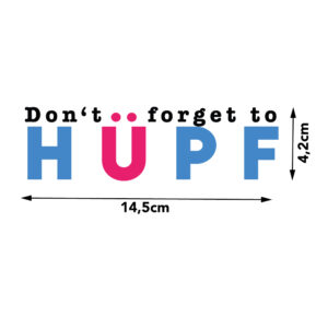 Bügelbild Don't forget zu HÜPF -pink-