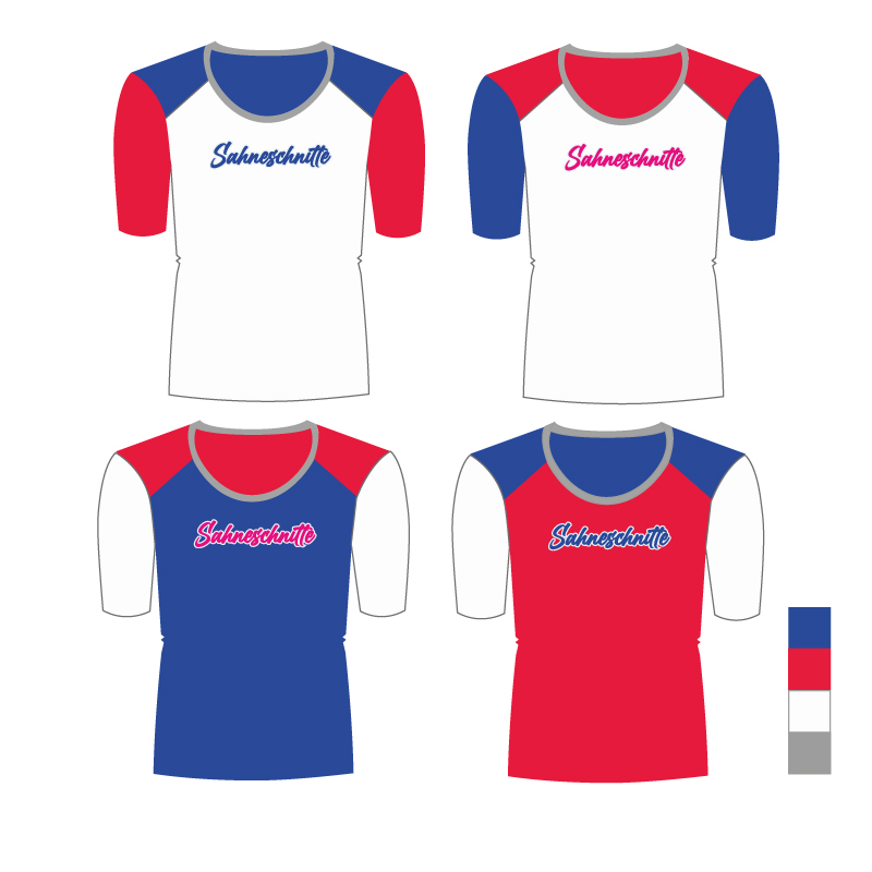 Nähpaket Basic Shirt2 -rot/blau-
