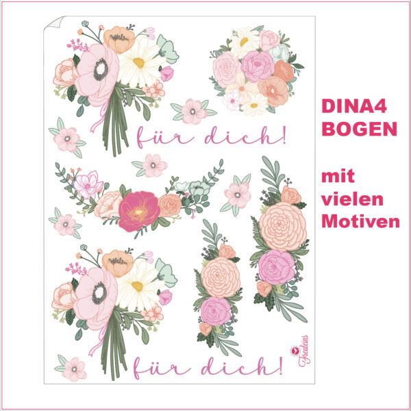 Bügelbild Blumenbukett Bügelbild Blumenbukett