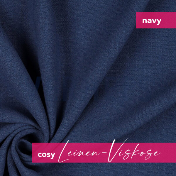 cosy Leinen-Viskose - navy