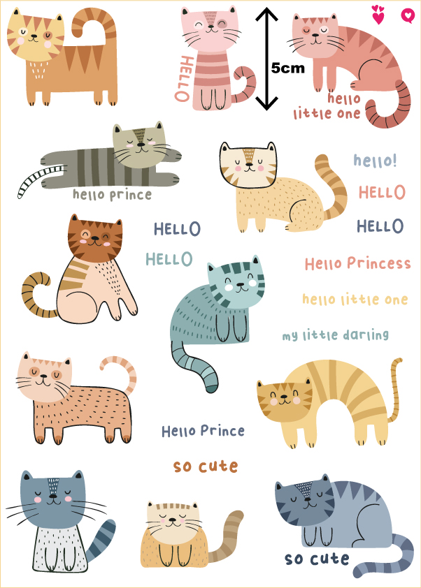Bügelbild Little Cats -Bundle-