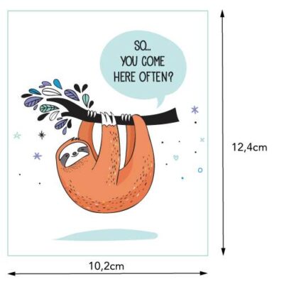 Bügelbild Faultier You come here often?