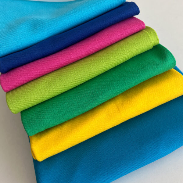 Sahneschnitte1 Stoffpaket - Bündchen/Jersey bunt