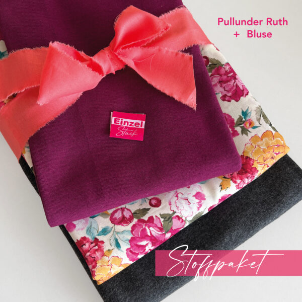 Stoffpaket - Pullunder Ruth+Bluse+Mütze