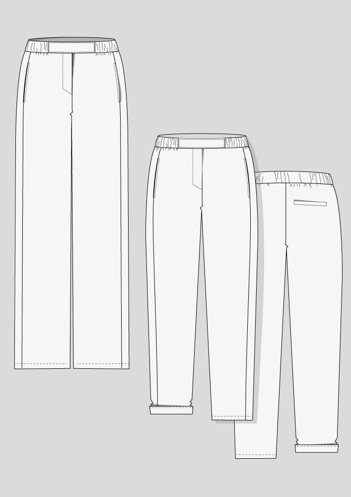 Hose-lang-TZ Hose Kelly_technische Zeichnung