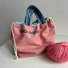 projekttaschen, rosé/blau