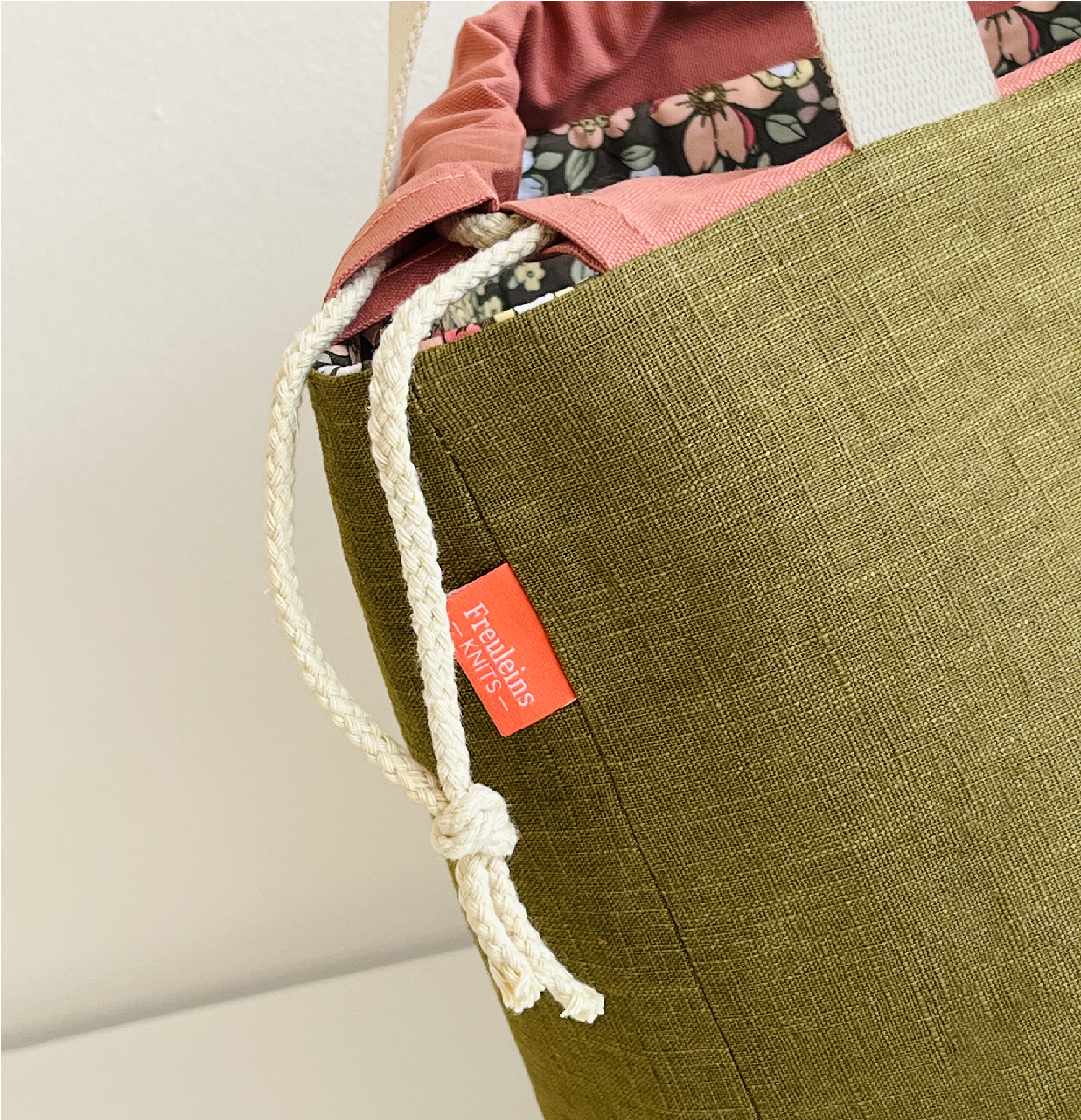 projekttaschen, oliv/rosé projekttaschen, oliv/rosé