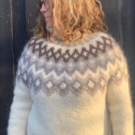 strickset retro skipulli von reetselig, beige